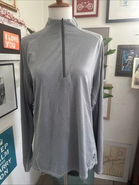 REI Gray Half-Zip Lightweight Active Pullover Small